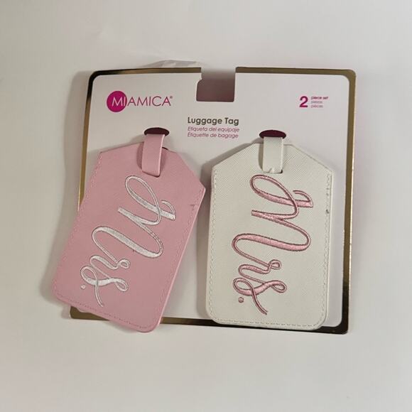 MI AMICA Newly Wed Flight Luggage Tags for Couple  NWT - Picture 10 of 11